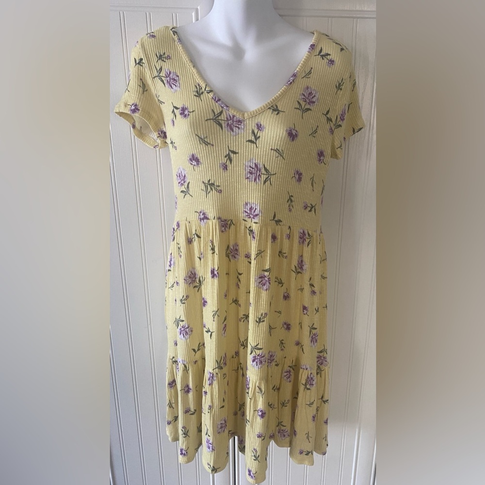 ⭐️3 for 20$⭐️ No Boundaries Yellow Dress with Floral Design
